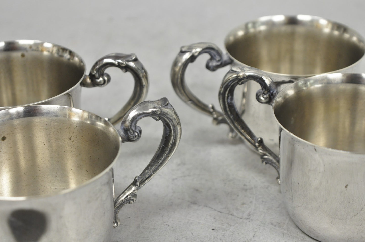 Vintage Sheridan Victorian Silver Plated Punch Bowl Set w/ 12 Cups and Tray