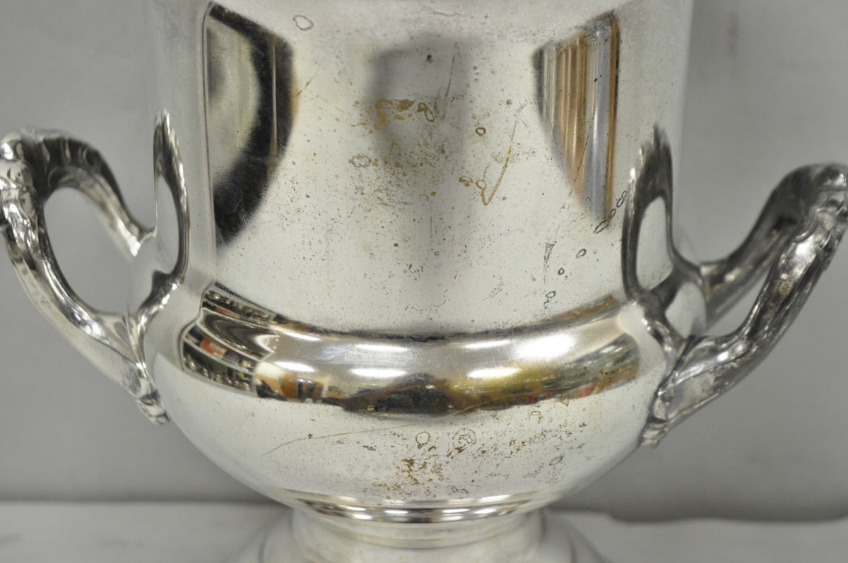 Vintage Leonard Silver Plated Trophy Cup Urn Champagne Chiller Bar Ice Bucket