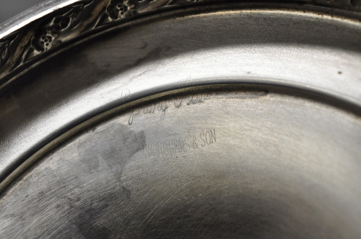 WM Rogers & Son 2051 Spring Flower Silver Plated Trophy Cup Champagne Chiller