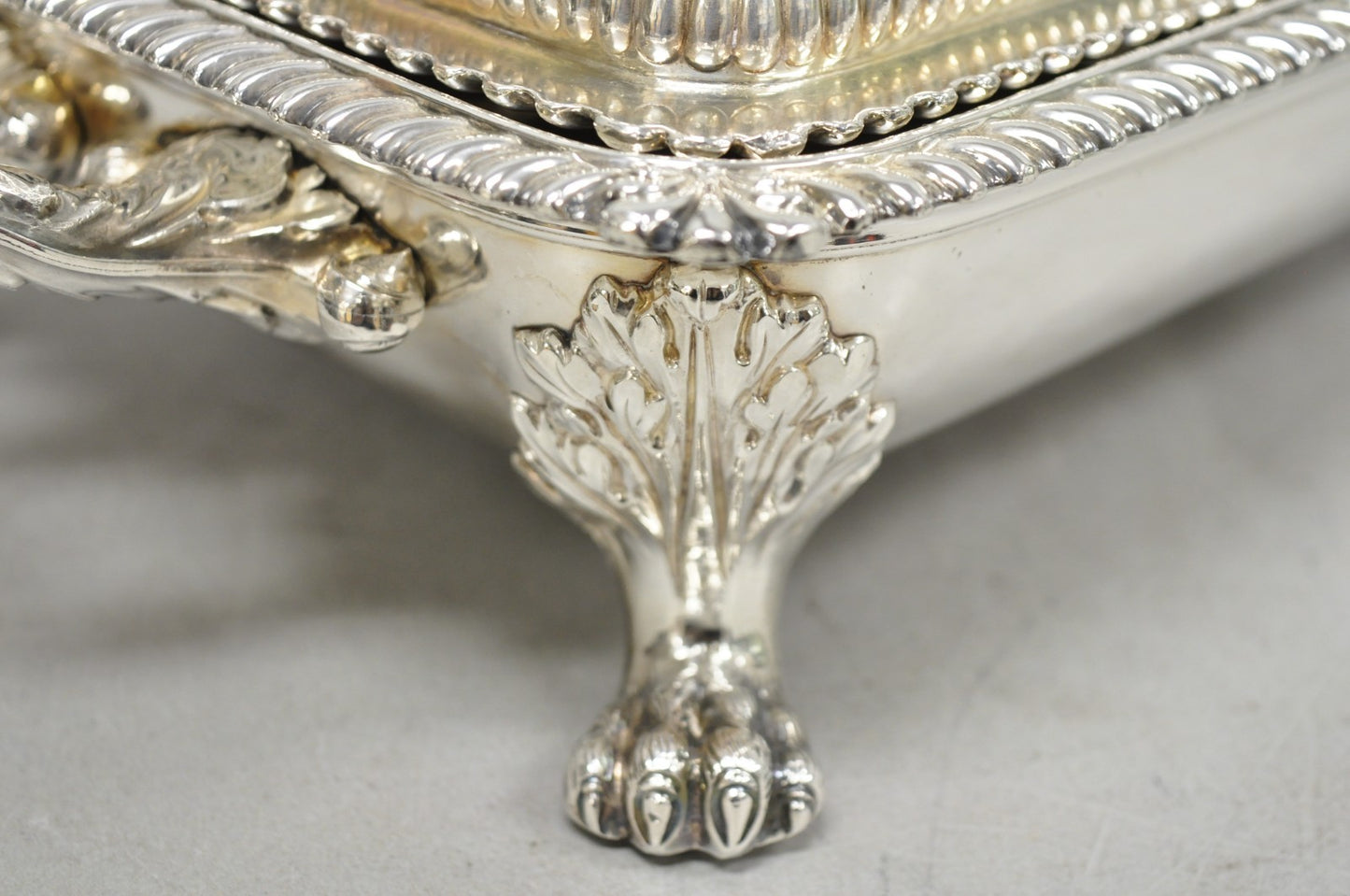 Antique English Regency Georgian Silver Plated Covered Chafing Serving Dish