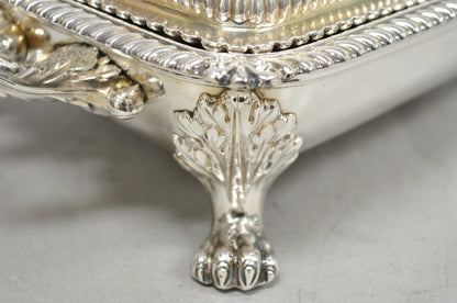 Antique English Regency Georgian Silver Plated Covered Chafing Serving Dish