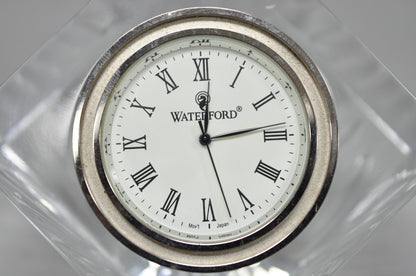 Vintage Waterford Crystal Glass Diamond Shaped Meridian Small Desk Clock