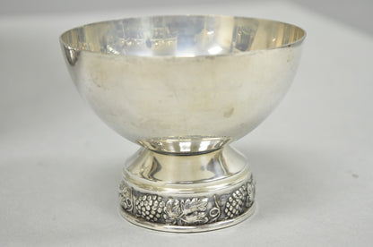 Vintage Victorian Silver Plated Footed Twin Handle Punch Bowl Set w/ 12 Cups