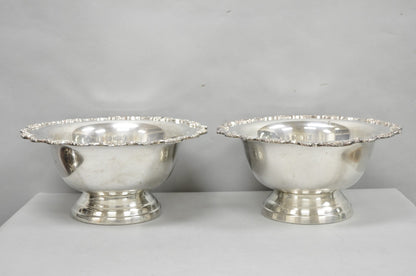 Towle Victorian Silver Plated Punchbowl Champagne Chiller Ice Bucket - a Pair