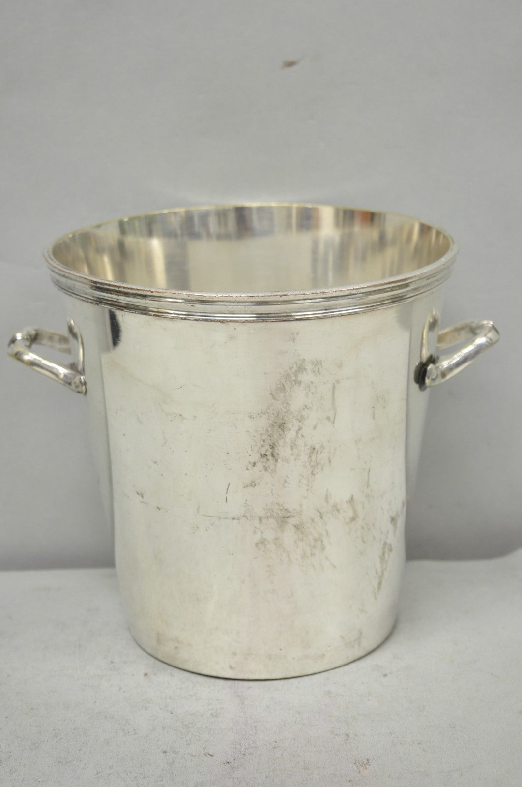 Vintage Orfèvrerie De France Mid Century Modern Silver Plated Champagne Bucket