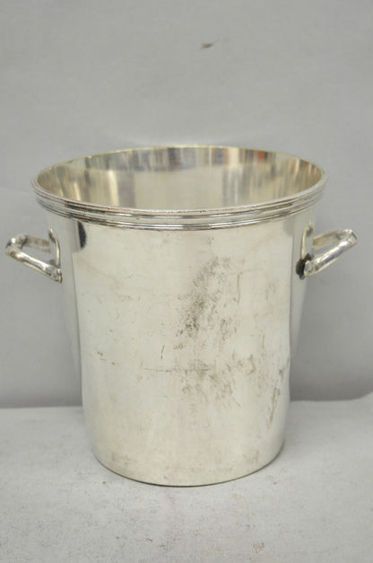 Vintage Orfèvrerie De France Mid Century Modern Silver Plated Champagne Bucket