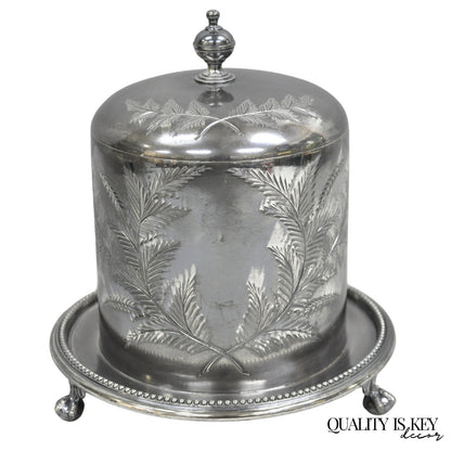 Antique Victorian Silver Plated Biscuit Box Caddy by James Deakin & Sons 1890