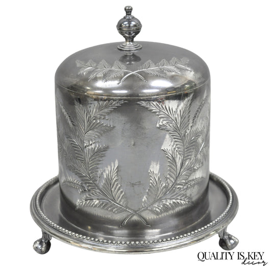 Antique Victorian Silver Plated Biscuit Box Caddy by James Deakin & Sons 1890