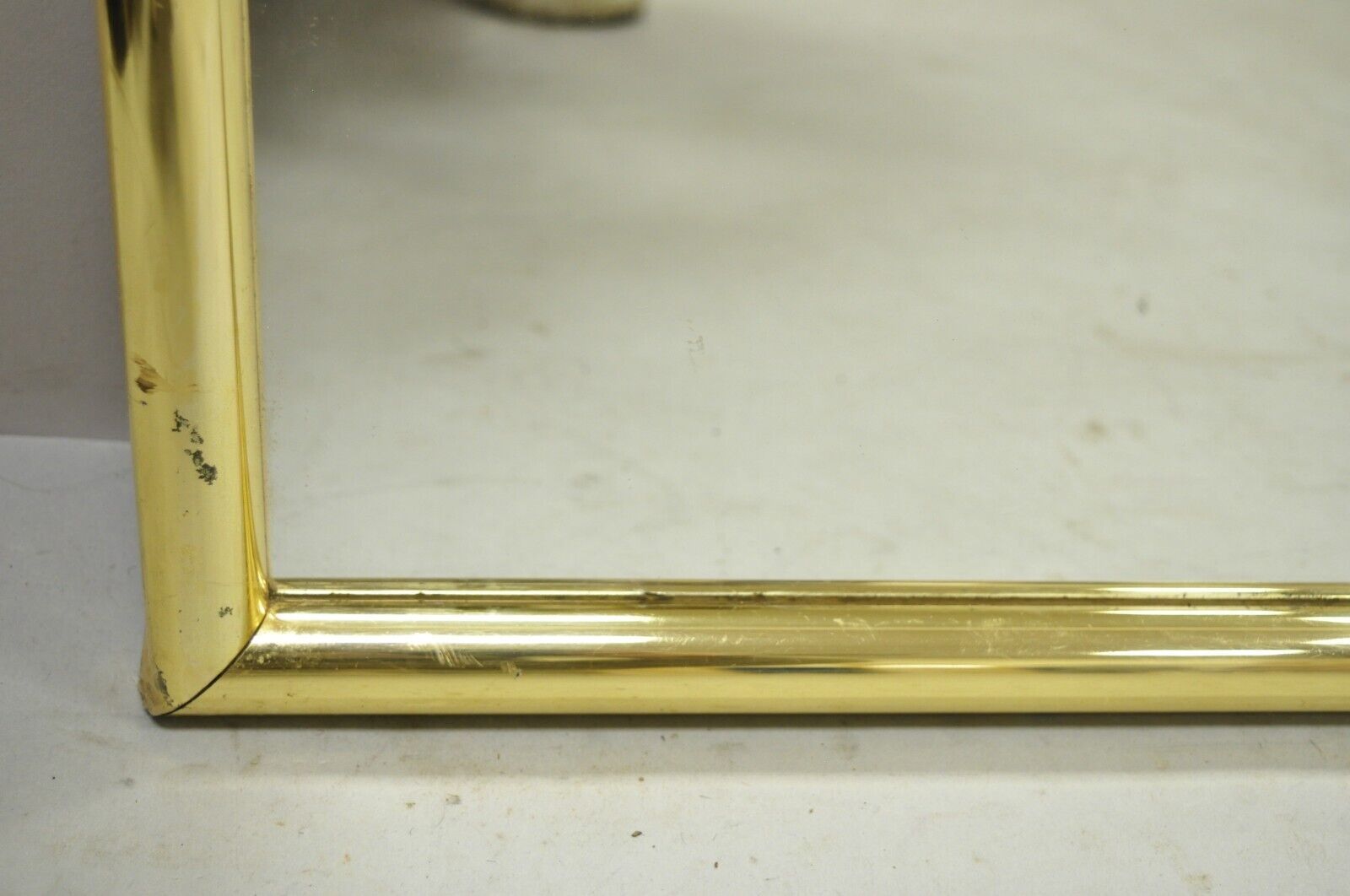 Vintage Art Deco Style 38" Square Wall Mirror with Woman in Hat Art
