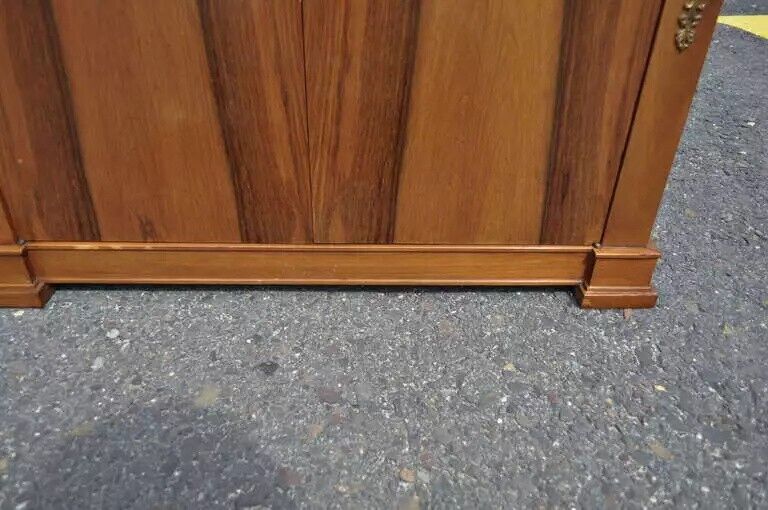 Bethehem Furn. Rosewood Neoclassical Bookcase Breakfront Entertainment Cabinet