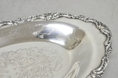 Vintage Community Ascot Victorian Silver Plated Oval Narrow Trinket Dish
