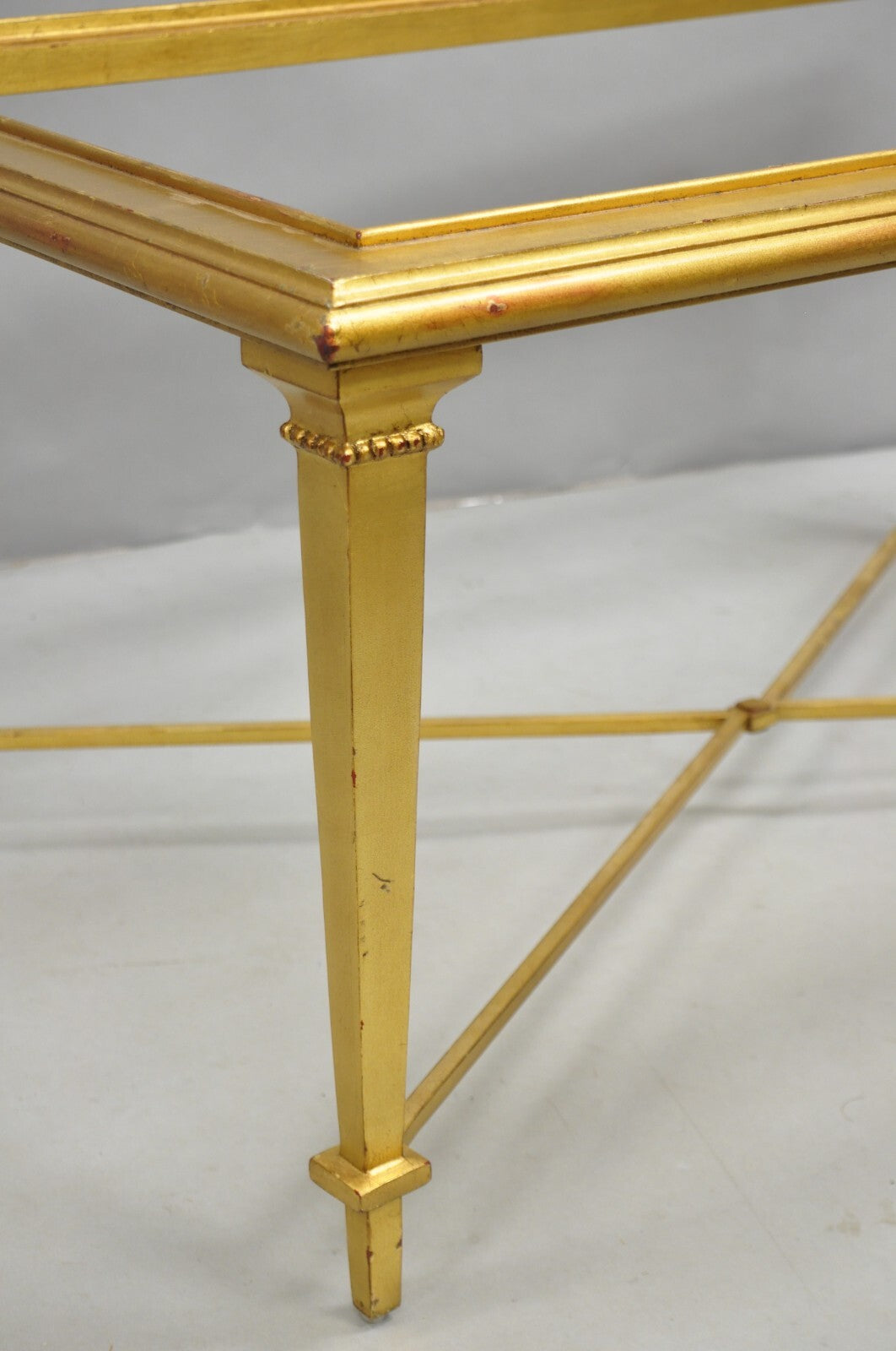 Hickory Chair French Hollywood Regency Gold Rectangular Bristol Coffee Table