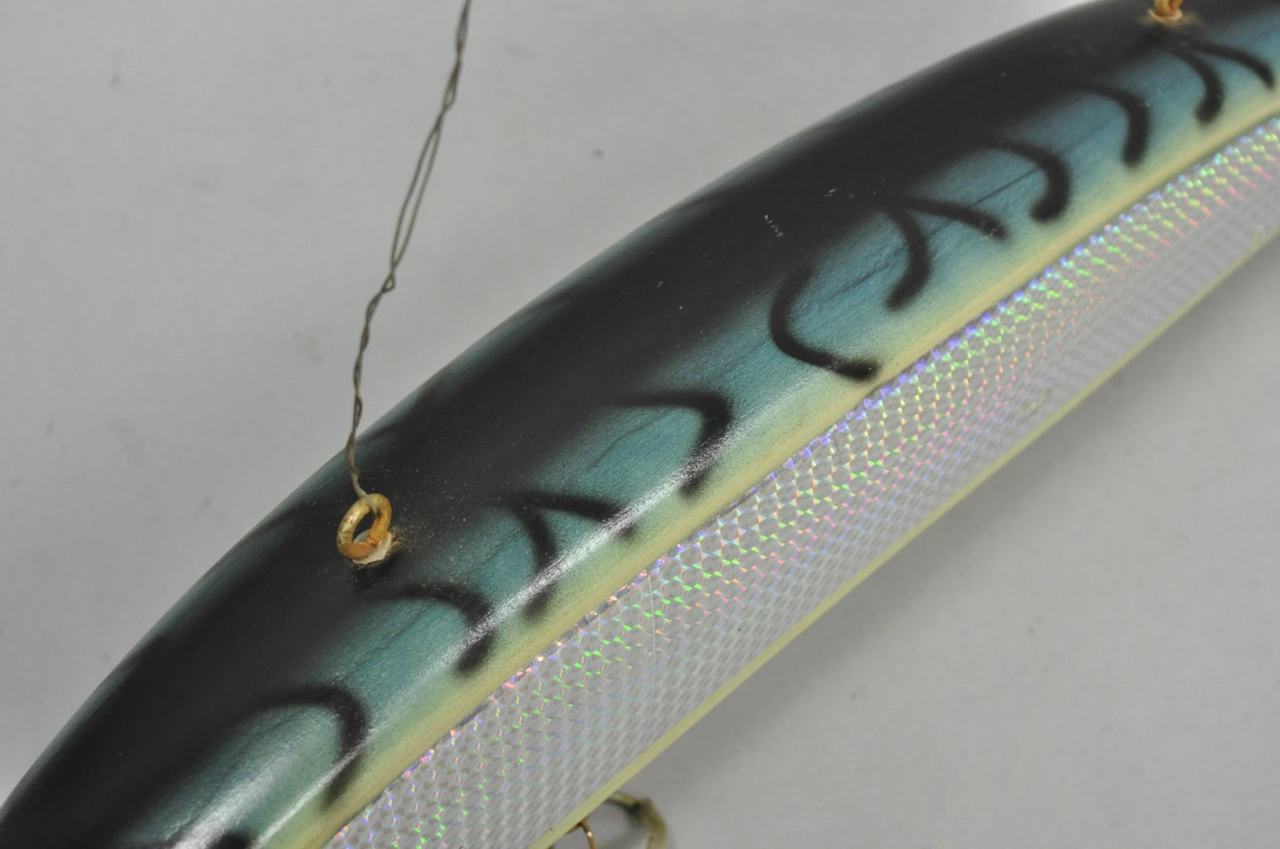 Vintage Wooden Giant Rapala 28” Fishing Lure Hanging Display w / Rainbow Decal