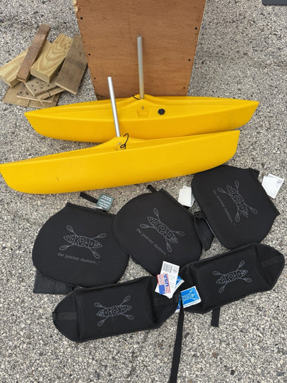 Cedar Strip Built 14' Square Stern Canoe & British Seagull 40 Outboard Motor