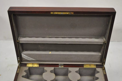 Antique English Regency Campaign Chest Flatware Silverware Box Tilden - Thurber