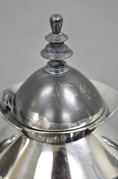 Antique English Baroque Silver Plated Figural Tea Set w/ Rogers Bro Tray - 7 Pcs