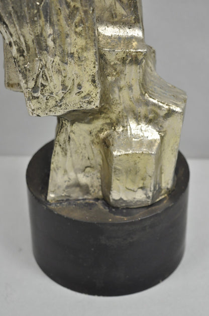 Vintage Richard Barr for Laurel Brutalist Mid Century Modern Metal Table Lamp