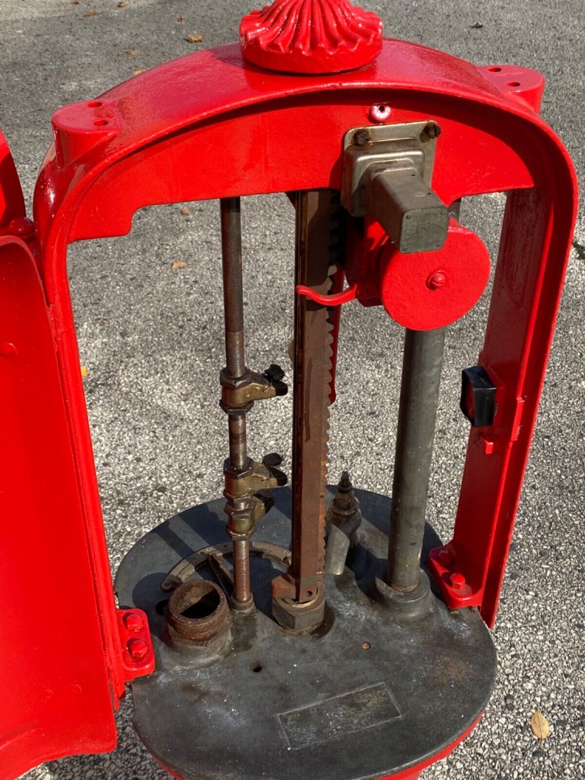 Antique Gilbert & Barker Red Self Measuring Type 208 Vintage Curbside Gas Pump
