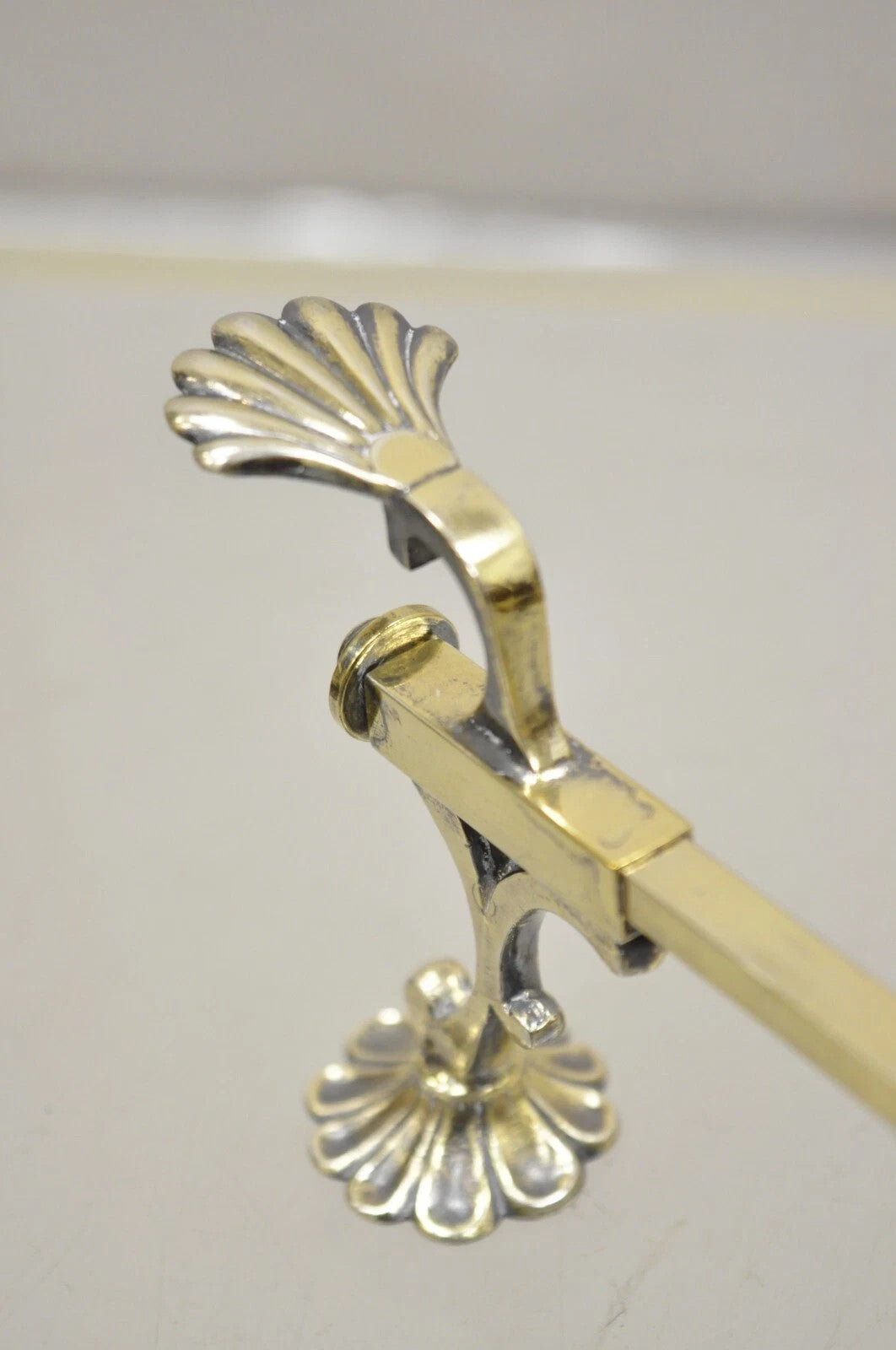 Vintage LFS Ltd English Sheffield Brass Tone Metal Expandable Footed Trivet