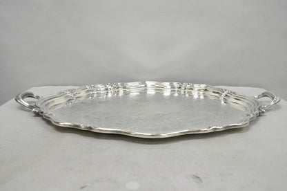 Antique Reed & Barton Winthrop Silver Plated Victorian Bar Serving Platter Tray