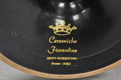 Ceramiche Florentine Italian Neoclassicall Terracotta Pottery Compote Dish, Pair