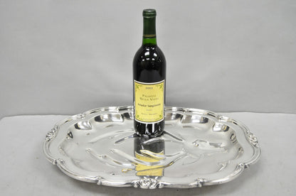 Vintage Silver Plated Scalloped Oval "Stag/Deer" Meat Serving Platter Tray