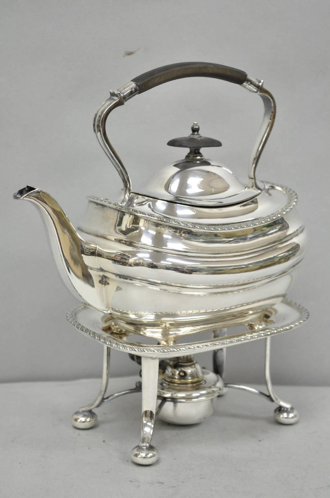 Antique Walker Hall Sheffield Silver Plated Teapot Spirit Kettle on Warmer Stand