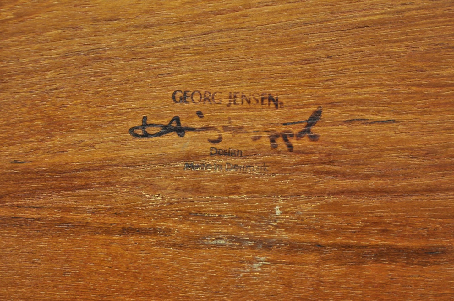 Vintage Mid Century Modern Henning Koppel Georg Jensen Teak Cutting Board Tray