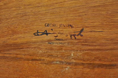 Vintage Mid Century Modern Henning Koppel Georg Jensen Teak Cutting Board Tray