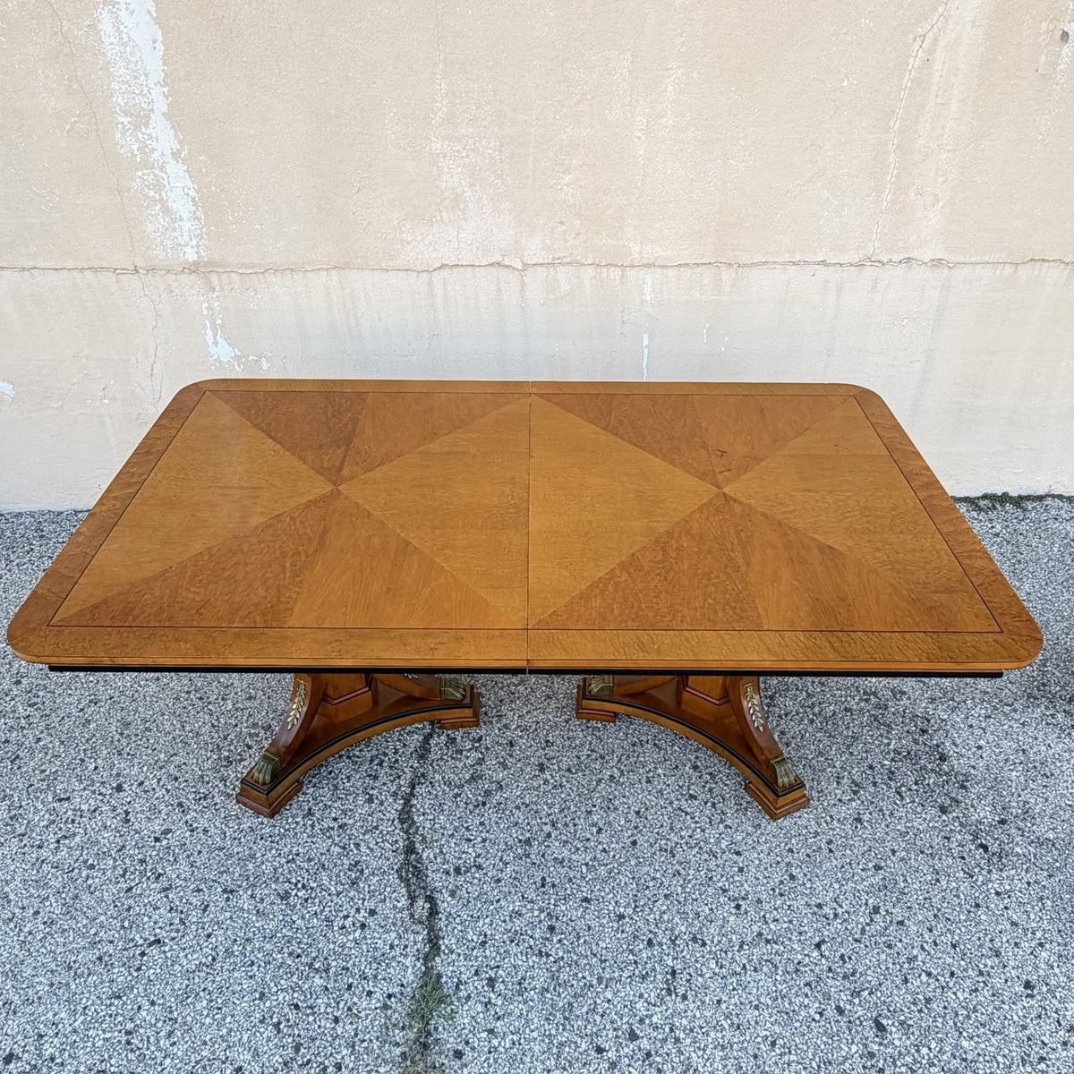 Thomasville Grand Classics Neoclassical Empire Maple Wood Dining Room Table