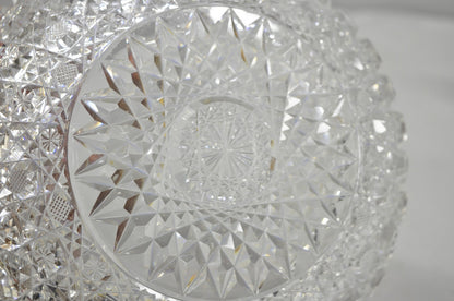 Antique Brilliant Cut Glass Victorian Saw Tooth Heavy 10" Candy Fruit Bowl