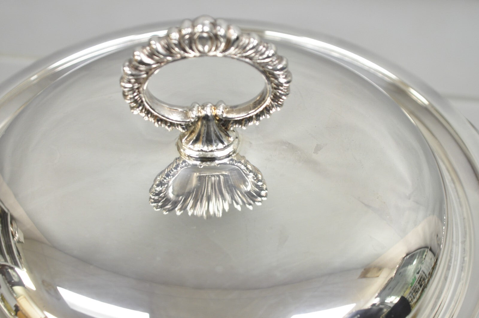 Vintage English Edwardian Silver Plated Covered Serving Dish By W&S Blackinton