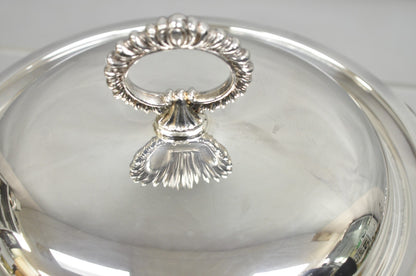 Vintage English Edwardian Silver Plated Covered Serving Dish By W&S Blackinton
