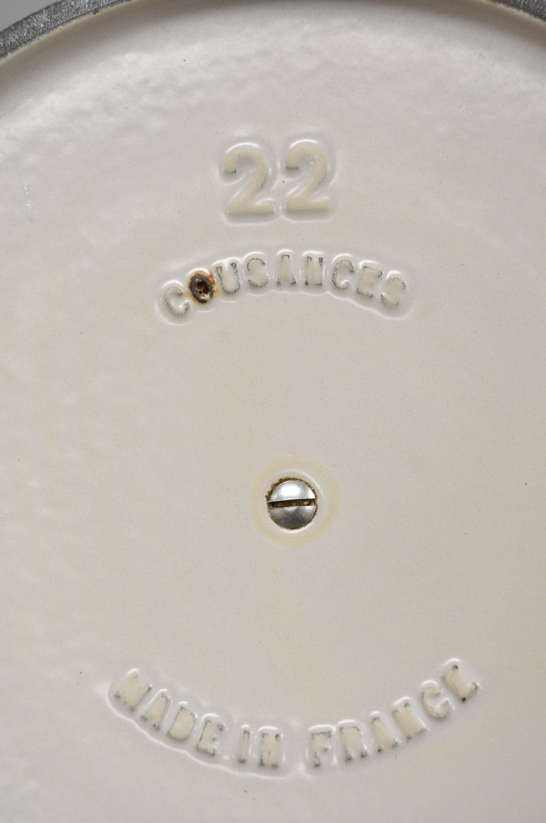 Vintage Cousances France Enameled Cast Iron Dutch Oven Pot Chocolate Brown # 22