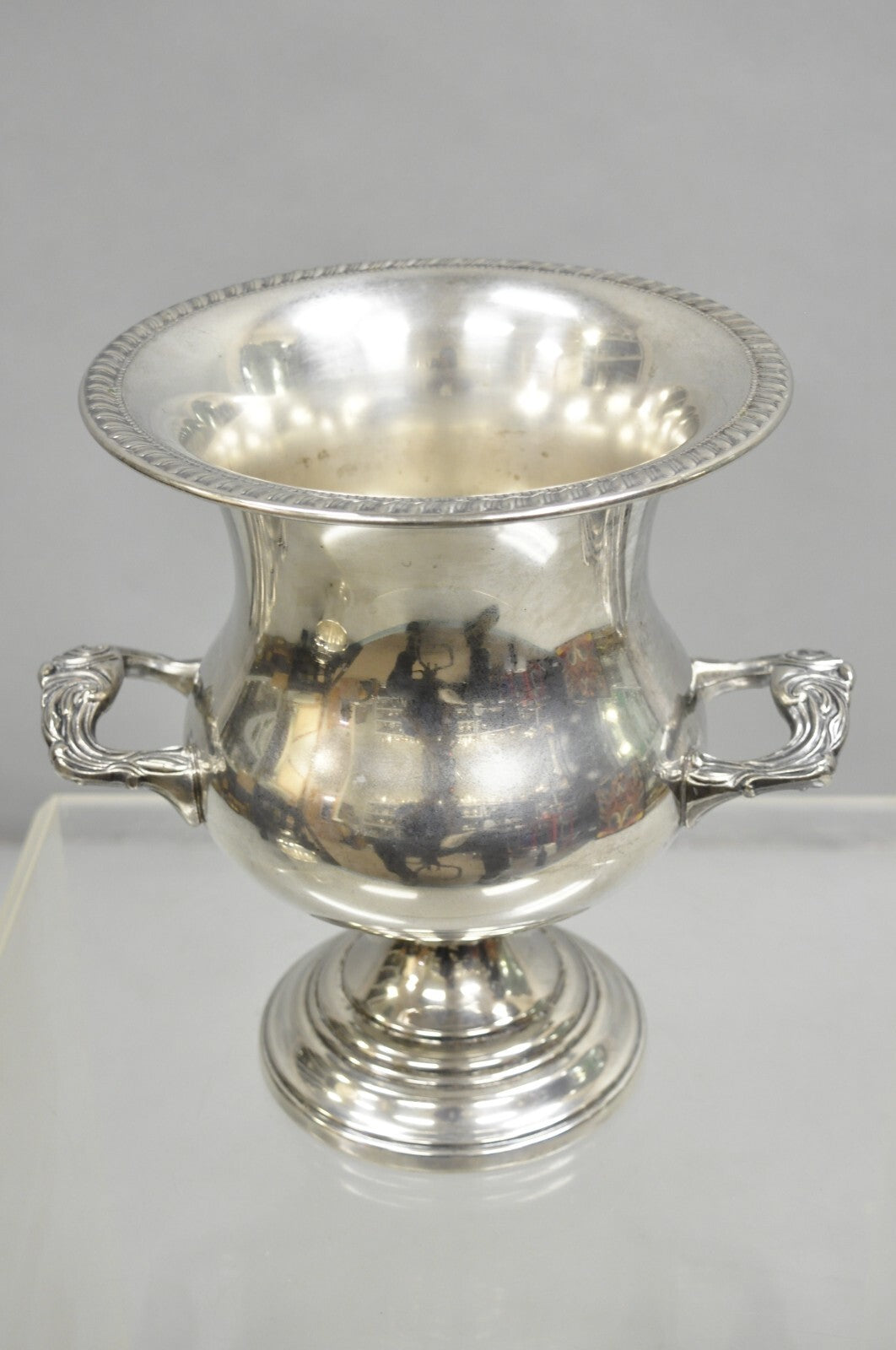 Sheridan Victorian Bulbous Silver Plated Champagne Chiller Wine Ice Bucket
