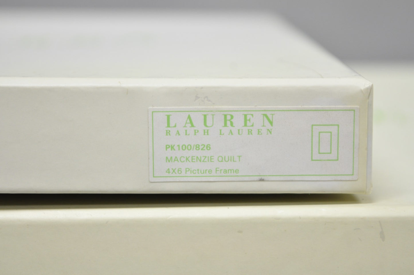 Ralph Lauren Silver Plated 4x6 Picture Frame MacKenzie Quilt Alphabet Motif NIB