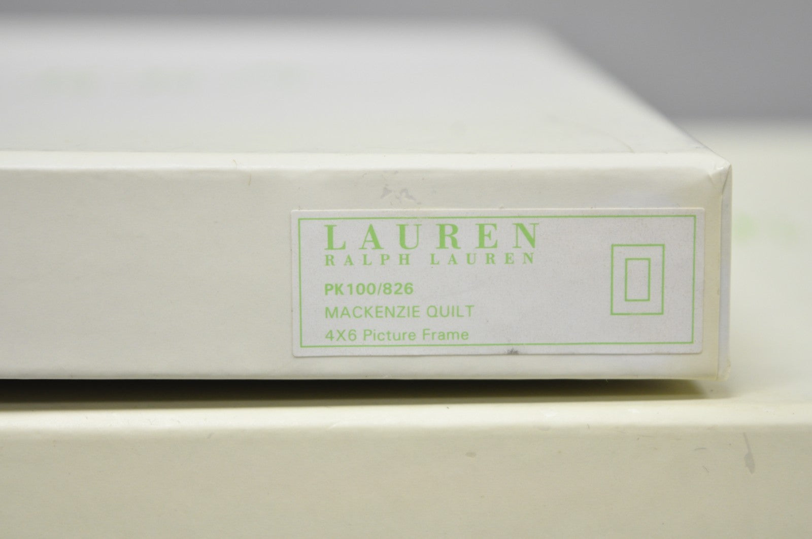 Ralph Lauren Silver Plated 4x6 Picture Frame MacKenzie Quilt Alphabet Motif NIB