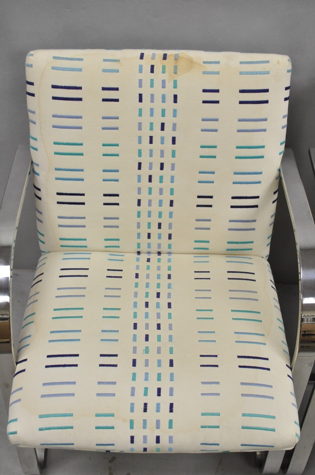 Vintage Mid Century Modern Brno Style Chrome Cantilever Baughman Arm Chairs Pair