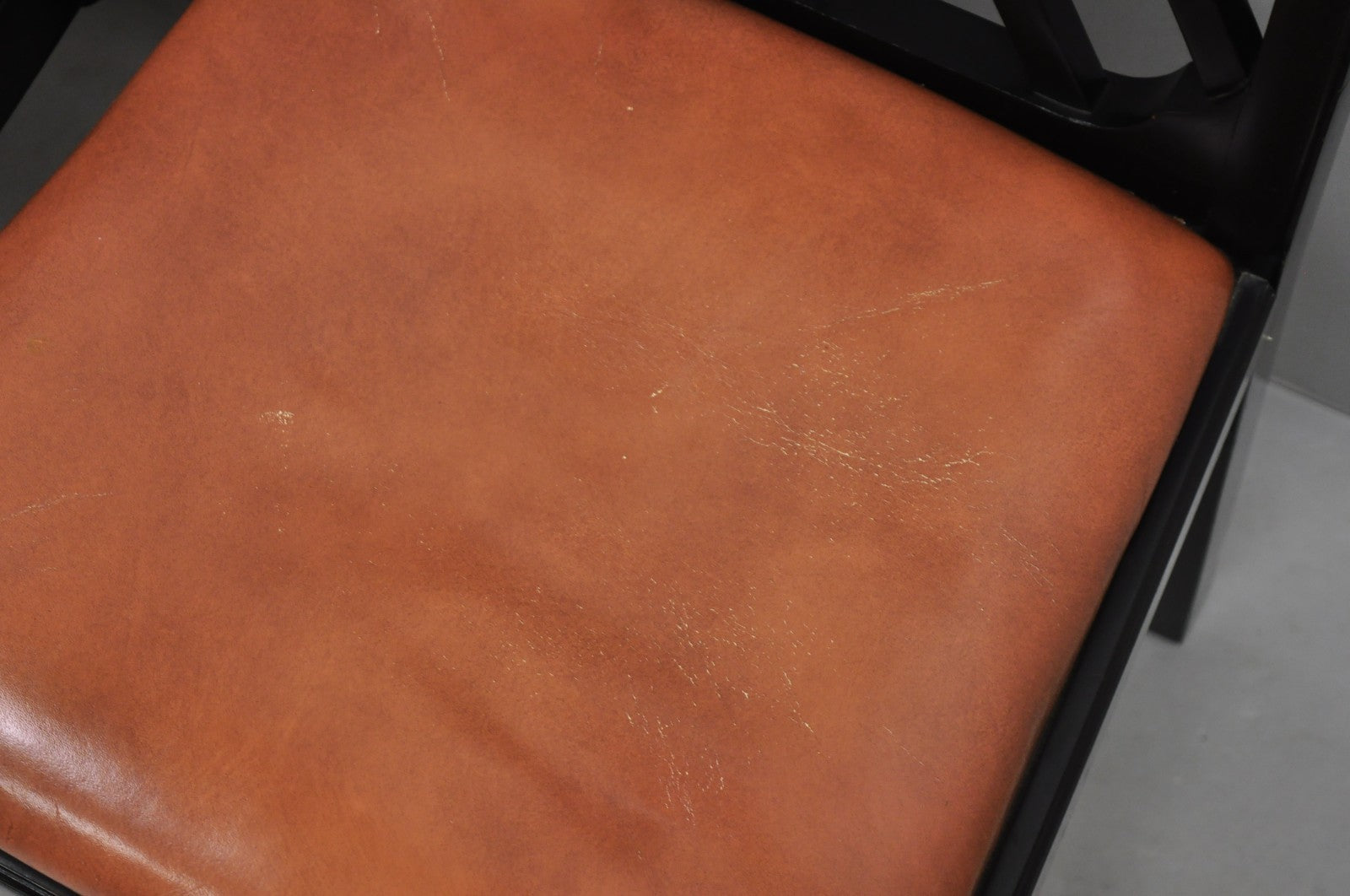 Vintage Chinese Chippendale Pagoda Fretwork Black Lacquer Dining Chair, Set of 4