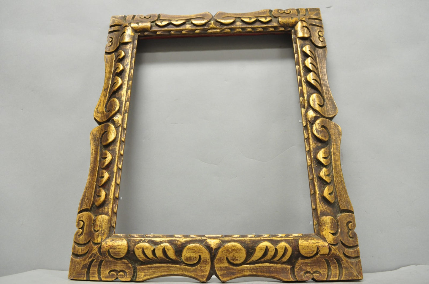 Vintage Italian Hollywood Regency Gold Gilt Wood Art Picture Frame 18.25 x 15.5