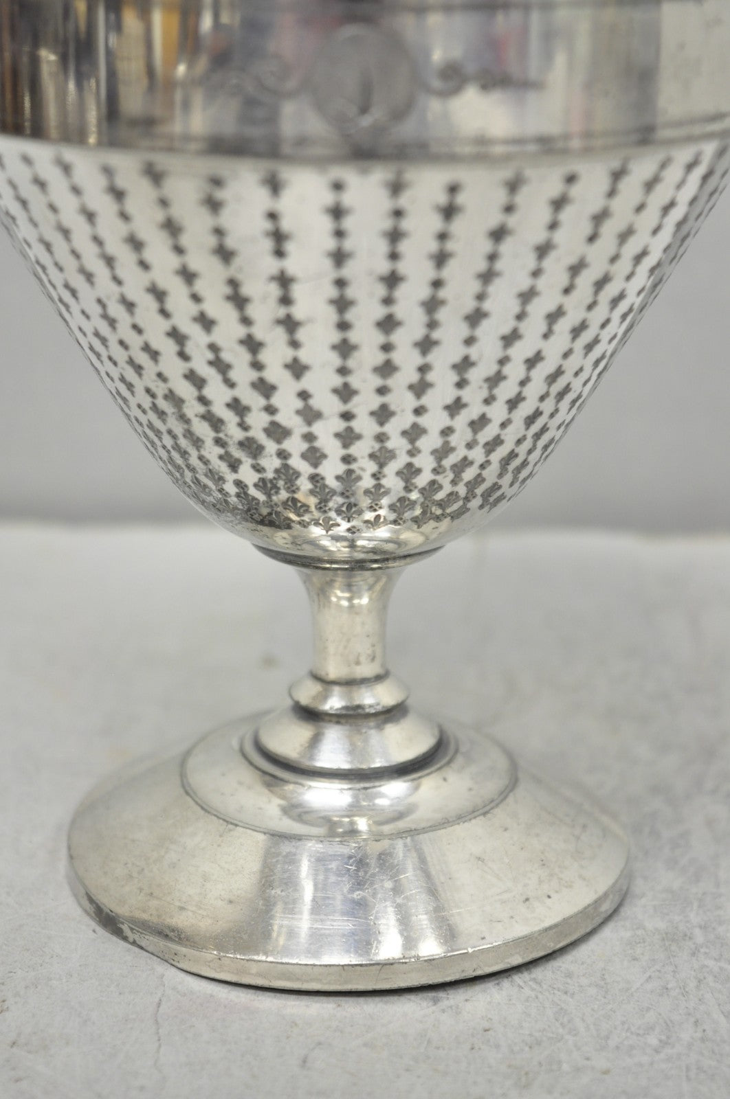 Antique Meriden English Victorian Silver Plated Goblet Cup w/ "H" Monogram