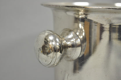 Mid Century Modern Silver Plated Twin Handle Urn Champagne Chiller Ice Bucket