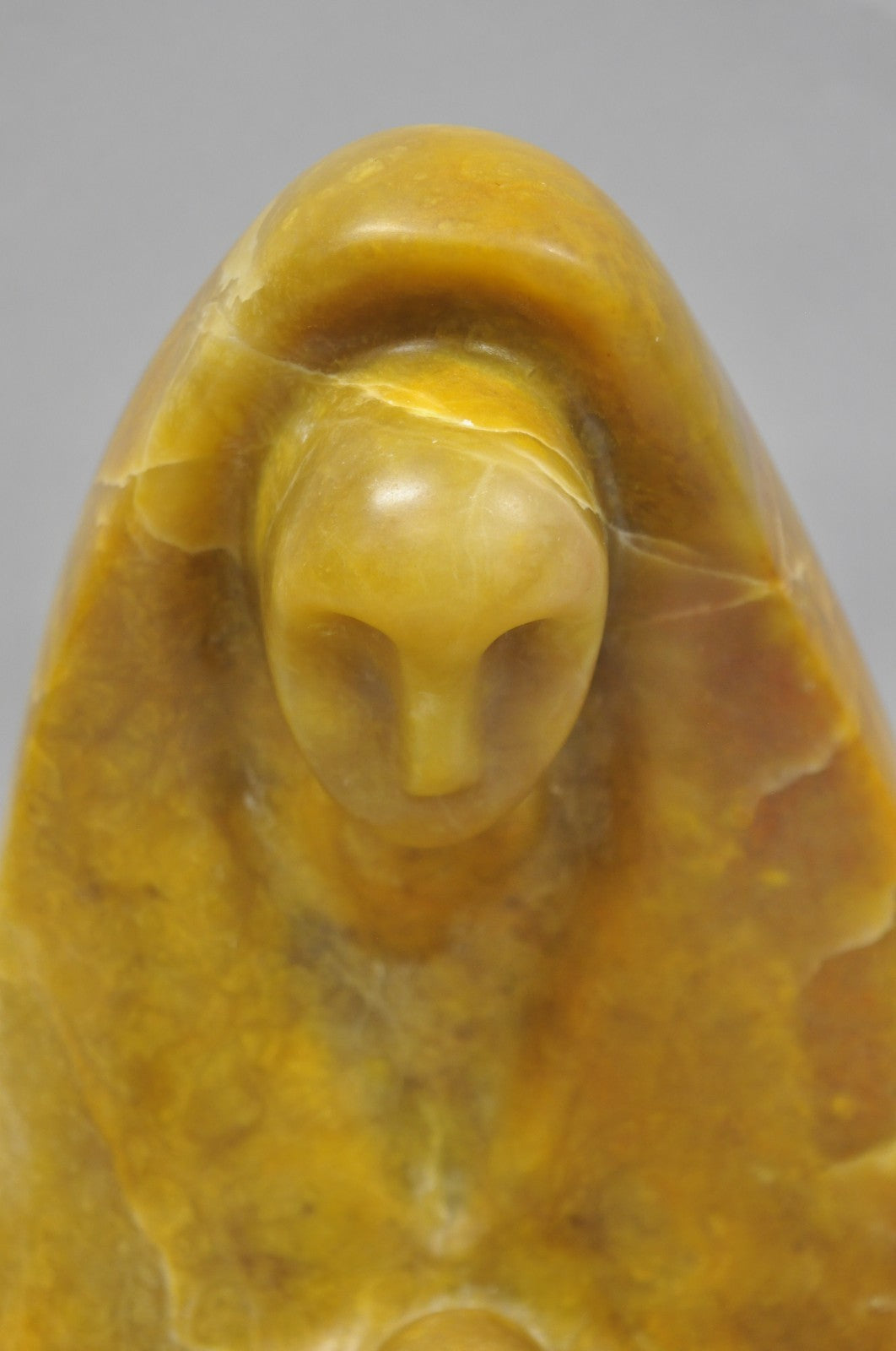 Vintage Seymour Shuren Modern Carved Alabaster Mother & Child Figure Sculpture