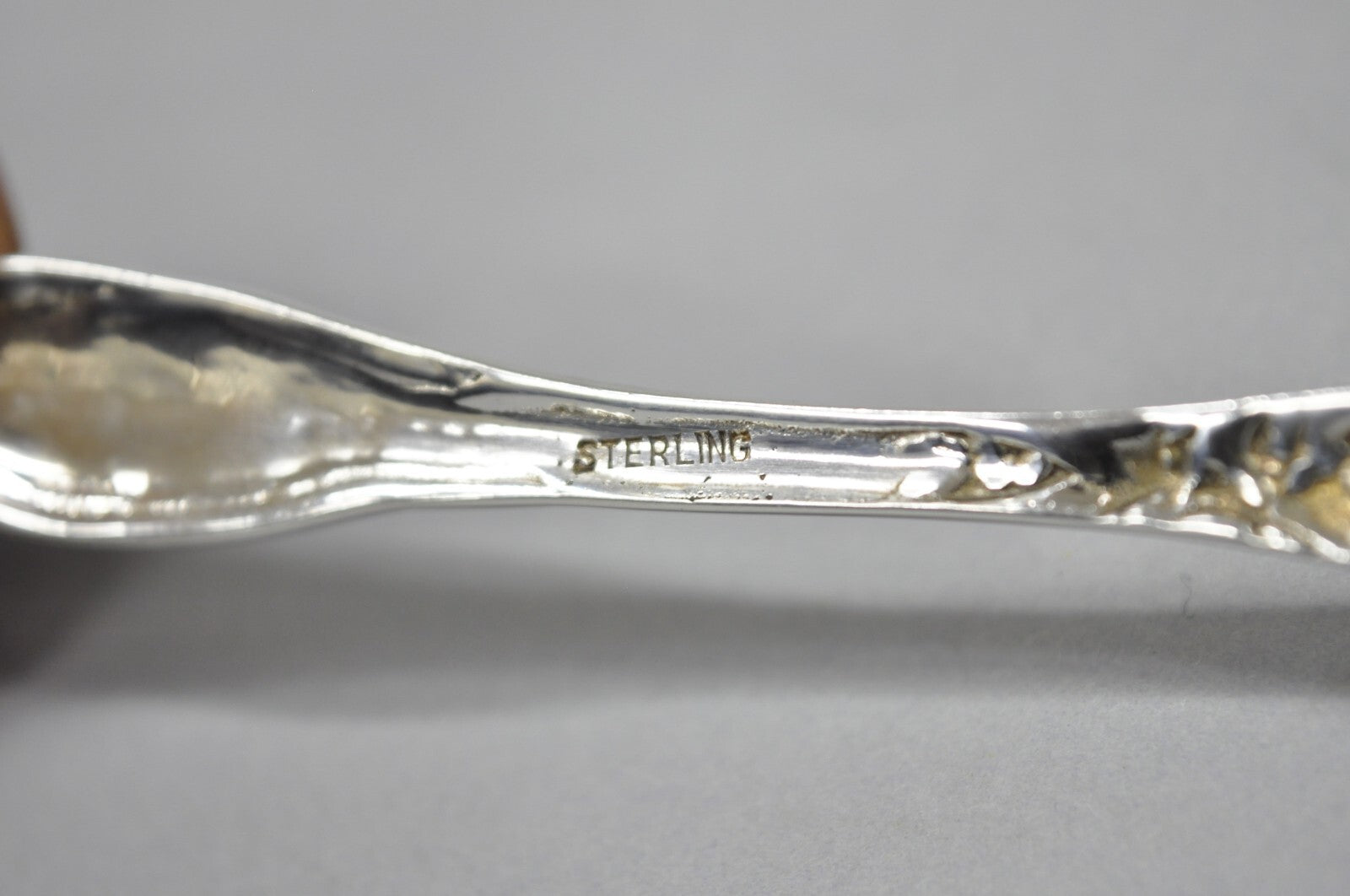 Antique Art Nouveau Sterling Silver Tomato Server with Floral Repousse