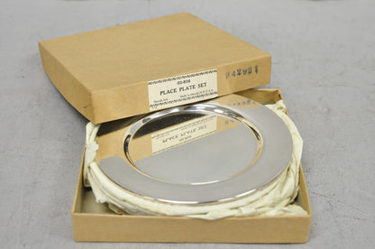 Vintage Oneida Mid Century Modern 6" Silver Plated Bread Dessert Plate, Set of 6