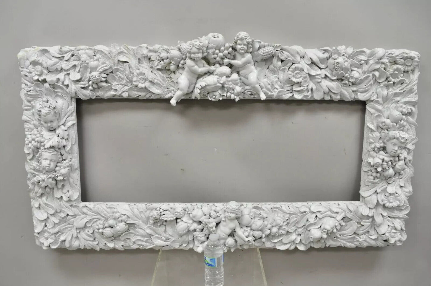 Finesse Originals Rococo Figural Cherub Grapevine Large Fiberglass Art Frame