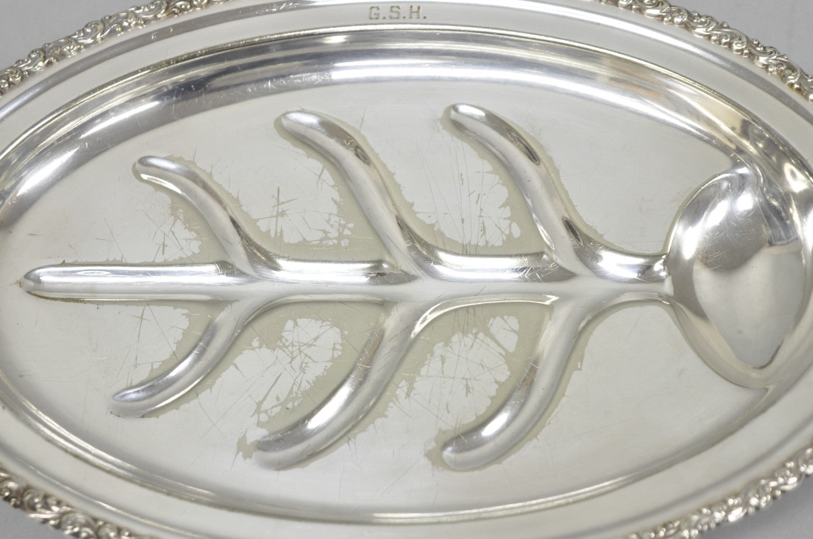 Antique Rogers Bros English Regency Silver Plated Small 12" Meat Cutlery Tray