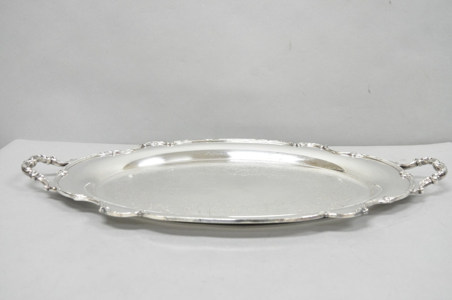 Vintage 1847 Rogers Bros "Reflection" Silver Plated Oval Serving Platter Tray