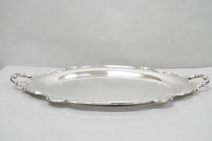 Vintage 1847 Rogers Bros "Reflection" Silver Plated Oval Serving Platter Tray