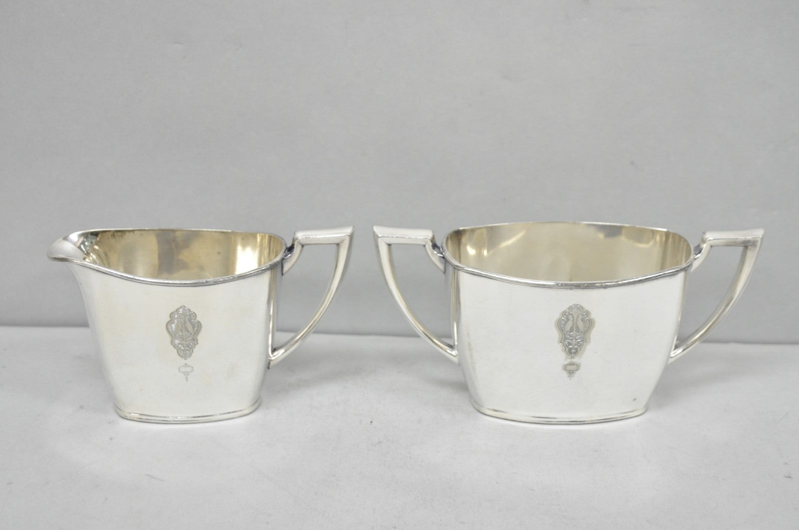 Antique Community Silver Plated Art Deco Birds of Paradise Tea Service Set 3 Pcs